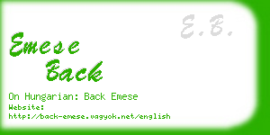 emese back business card